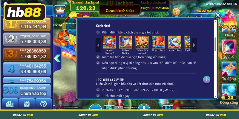Hướng dẫn trải nghiệm trò chơi Jackpot Đánh Cá an toàn